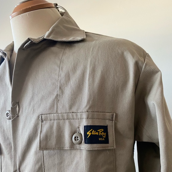 STAN RAY Natural Military Chore jacket Khaki Sz XL - Picture 11 of 17